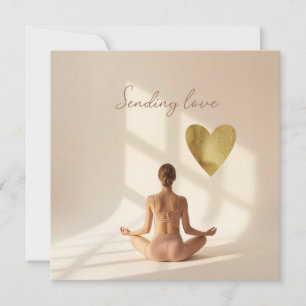 Yoga Meditatie Valentijnsdag Kaart Verzenden Liefd
