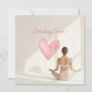 Yoga Meditatie Valentijnsdag Kaart Verzenden Liefd