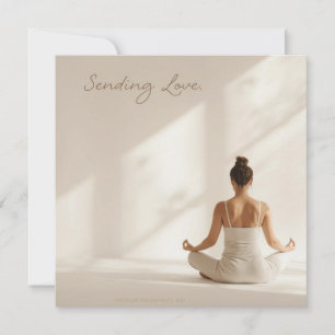Yoga Meditatie Valentijnsdag Kaart Verzenden Liefd