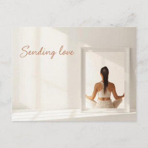 Yoga-meditatie Valentijnskaart Liefde Sturen Briefkaart