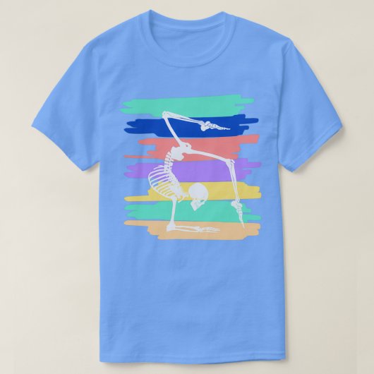 Yoga meditating skeleton t-shirt (Design voorkant)