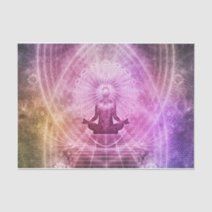 Yoga Meditation Colorful Art Illustratie Tissuepapier