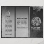 Yoga Meditation Instructor B&W Tree Logo Tri Fold (Voorkant)