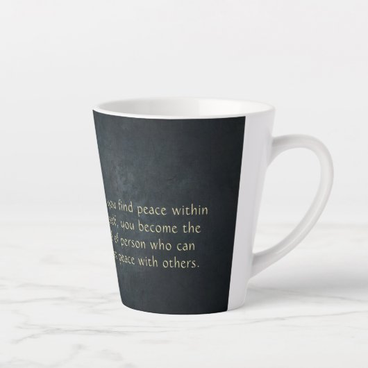 Yoga Meditation Instructor Black Gold Tree Quottes Latte Mok (Rechts)