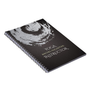 Yoga Meditation Instructor Black Silver ZEN Symboo Notitieboek