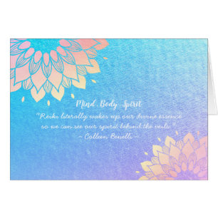 Yoga Meditation Instructor Blue Gold Mandala Quote