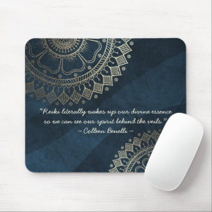 Yoga Meditation Instructor Blue Gold Mandala Quote Muismat
