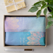 Yoga Meditation Instructor Blue Gold Mandala Quote Tissuepapier (Geschenk)