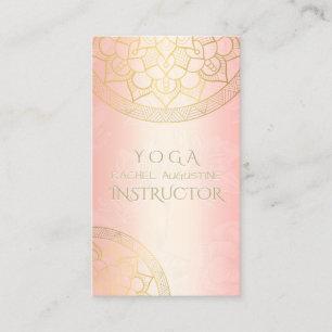 YOGA Meditation Instructor Chic Roos Gold Mandala Visitekaartje
