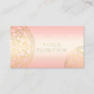 YOGA Meditation Instructor Chic Roos Gold Mandala Visitekaartje