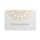 YOGA Meditation Instructor Chic White Gold Mandala