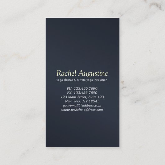 Yoga Meditation Instructor Class Pass Loyalty (Achterkant)