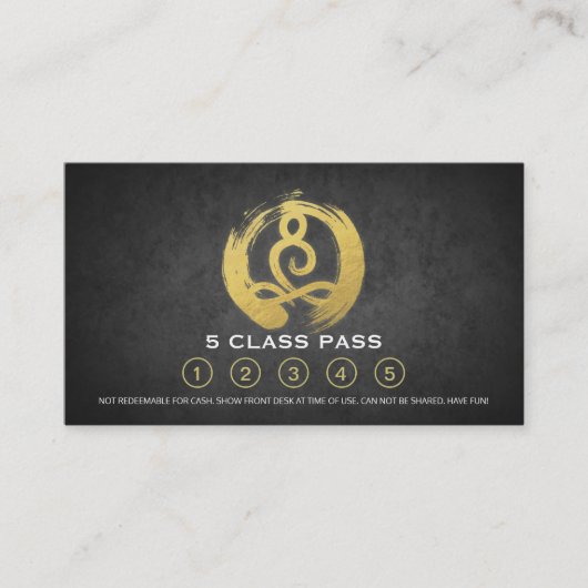 Yoga Meditation Instructor Class Pass Loyalty Kaar (Voorkant)