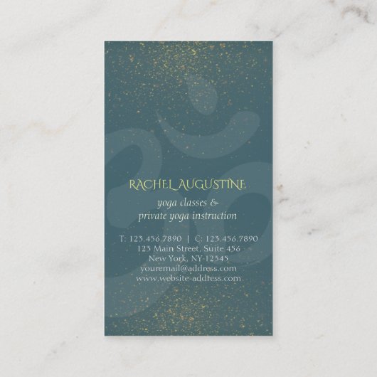 Yoga Meditation Instructor Class Pass Loyalty Kaar (Achterkant)