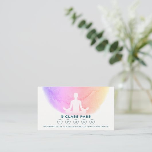 Yoga Meditation Instructor Class Pass Loyalty Kaar (Staand voorkant)