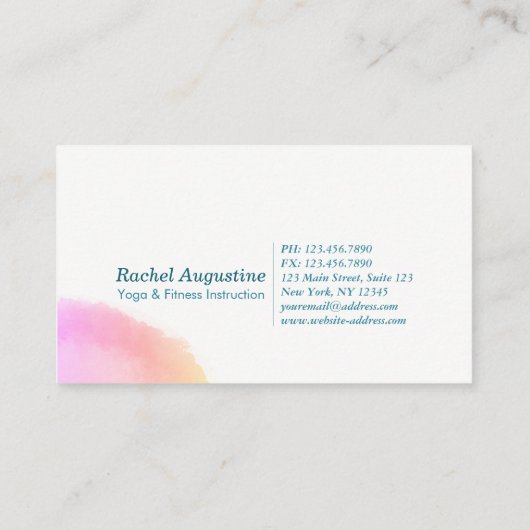 Yoga Meditation Instructor Class Pass Loyalty Kaar (Achterkant)