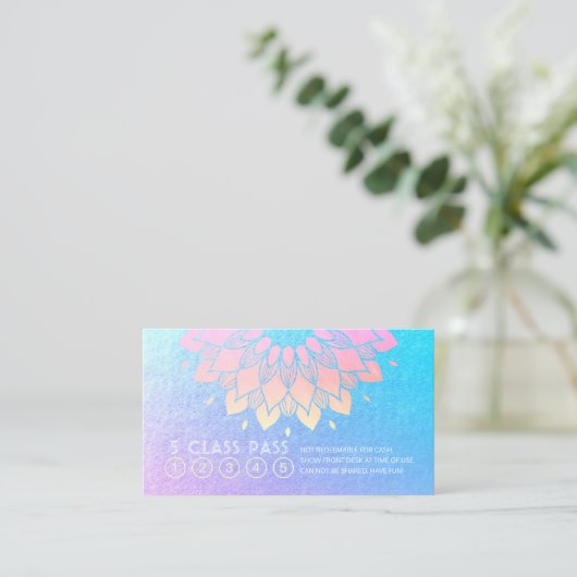 Yoga Meditation Instructor Class Pass Loyalty Kaar (Staand voorkant)