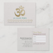 Yoga Meditation Instructor Class Pass Loyalty Kaar (Voorkant / Achterkant)