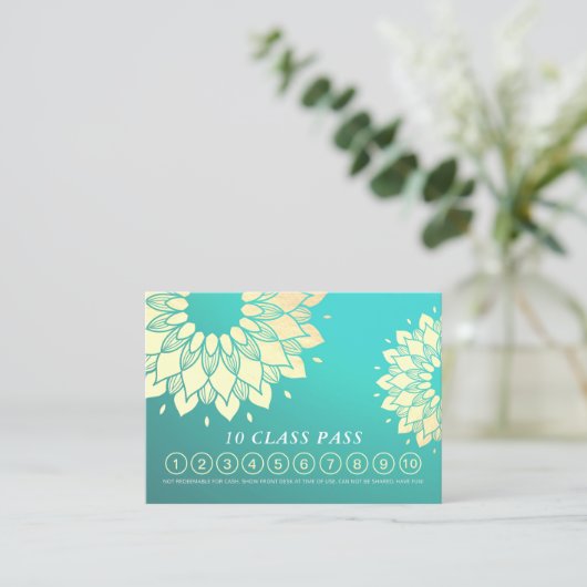 Yoga Meditation Instructor Class Pass Loyalty Kaar (Staand voorkant)