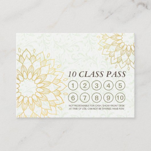 Yoga Meditation Instructor Class Pass Loyalty Kaar (Voorkant)