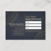 Yoga Meditation Instructor Class Pass Loyalty Kaar (Achterkant)
