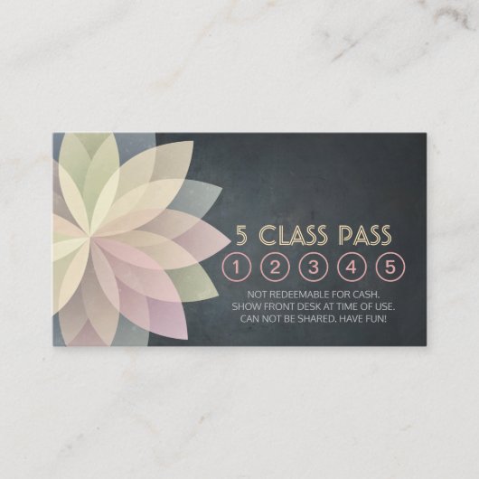 Yoga Meditation Instructor Class Pass Loyalty Kaar (Voorkant)