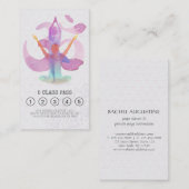 Yoga Meditation Instructor Class Pass Loyalty Kaar (Voorkant / Achterkant)