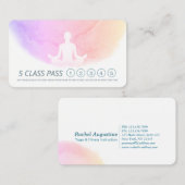 Yoga Meditation Instructor Class Pass Loyalty Kaar (Voorkant / Achterkant)