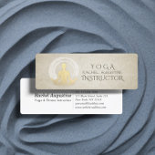 Yoga Meditation Instructor Easy Pose ZEN Symbool Mini Visitekaartje