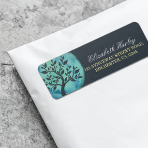 Yoga Meditation Instructor Elegant Waterverf Boom Etiket