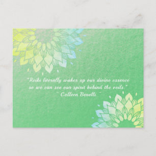 Yoga Meditation Instructor Gold Foil Mandala Quote Briefkaart