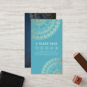 Yoga Meditation Instructor Gold Mandala Class Pass Klantenkaartje