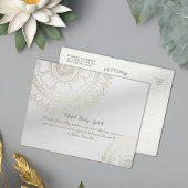 Yoga Meditation Instructor Gold Mandala Flowers Briefkaart