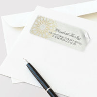 Yoga Meditation Instructor Gold Mandala Flowers