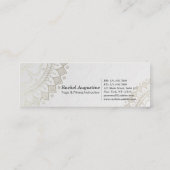 Yoga Meditation Instructor Gold Mandala Navy Blue Mini Visitekaartje (Achterkant)