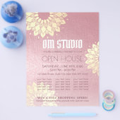 Yoga Meditation Instructor Gold Mandala Open House Flyer (Enkel)