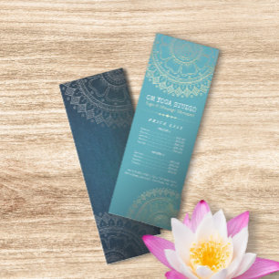 Yoga Meditation Instructor Gold Mandala Prijslijst Reclamekaart