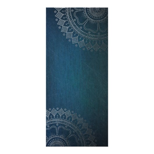 Yoga Meditation Instructor Gold Mandala Prijslijst Reclamekaart (Achterkant)