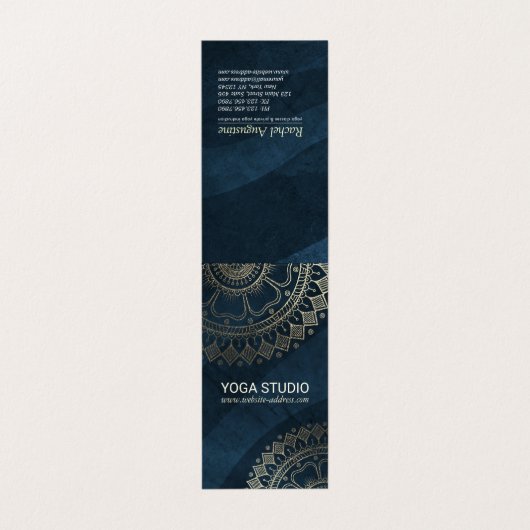 Yoga Meditation Instructor Gold Mandala Prijslijst Visitekaartjes (Buitenkant ongevouwen)