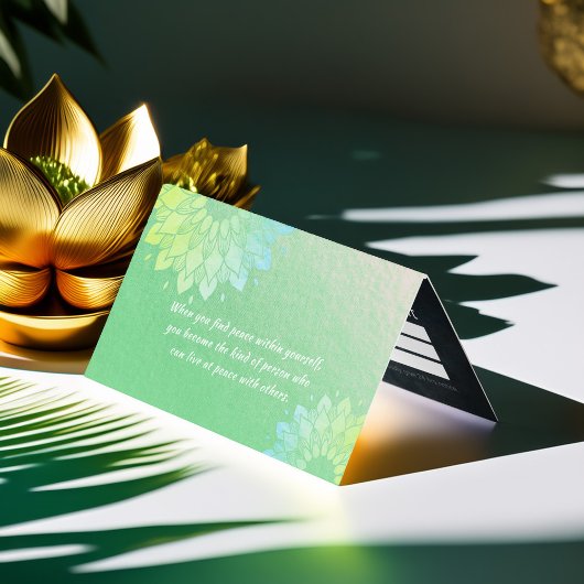 Yoga Meditation Instructor Gold Mandala Prijslijst Visitekaartjes