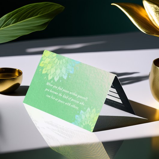 Yoga Meditation Instructor Gold Mandala Prijslijst Visitekaartjes