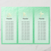 Yoga Meditation Instructor Gold Mandala Tri-Fold (Achterkant)