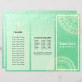 Yoga Meditation Instructor Gold Mandala Tri-Fold (Voorkant / Achterkant)