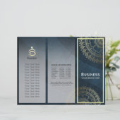 Yoga Meditation Instructor Gold Mandala Tri-Fold (Staand voorkant)