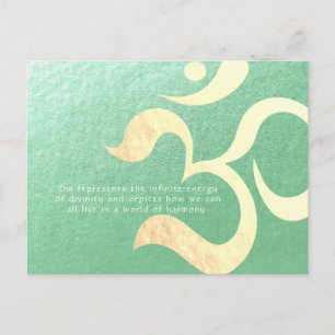 Yoga Meditation Instructor Life Coach OM-offertes Briefkaart