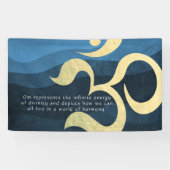 Yoga Meditation Instructor Life Coach OM-offertes Spandoek (Horizontaal)