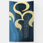 Yoga Meditation Instructor Life Coach OM-offertes Spandoek (Verticaal)