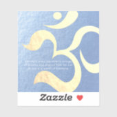 Yoga Meditation Instructor Life Coach OM-offertes Sticker (Vel)