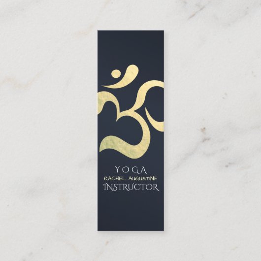 Yoga Meditation Instructor Life Coach OM-symbool Mini Visitekaartje (Voorkant)