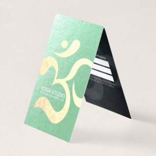 Yoga Meditation Instructor OM Symbol Price List Visitekaartjes